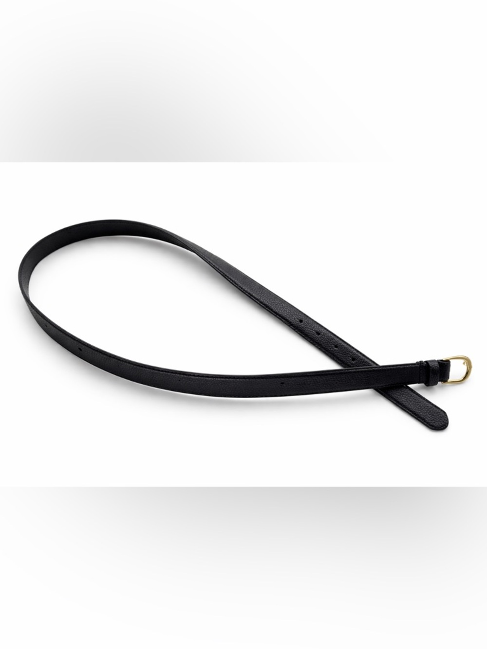 Lauren Ralph Lauren Women’s Black Leather Belt with Gold Buckle XL - Picture 4 of 4